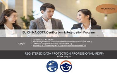 EU – CHINA Registered Data Protection Professional (RDPP)